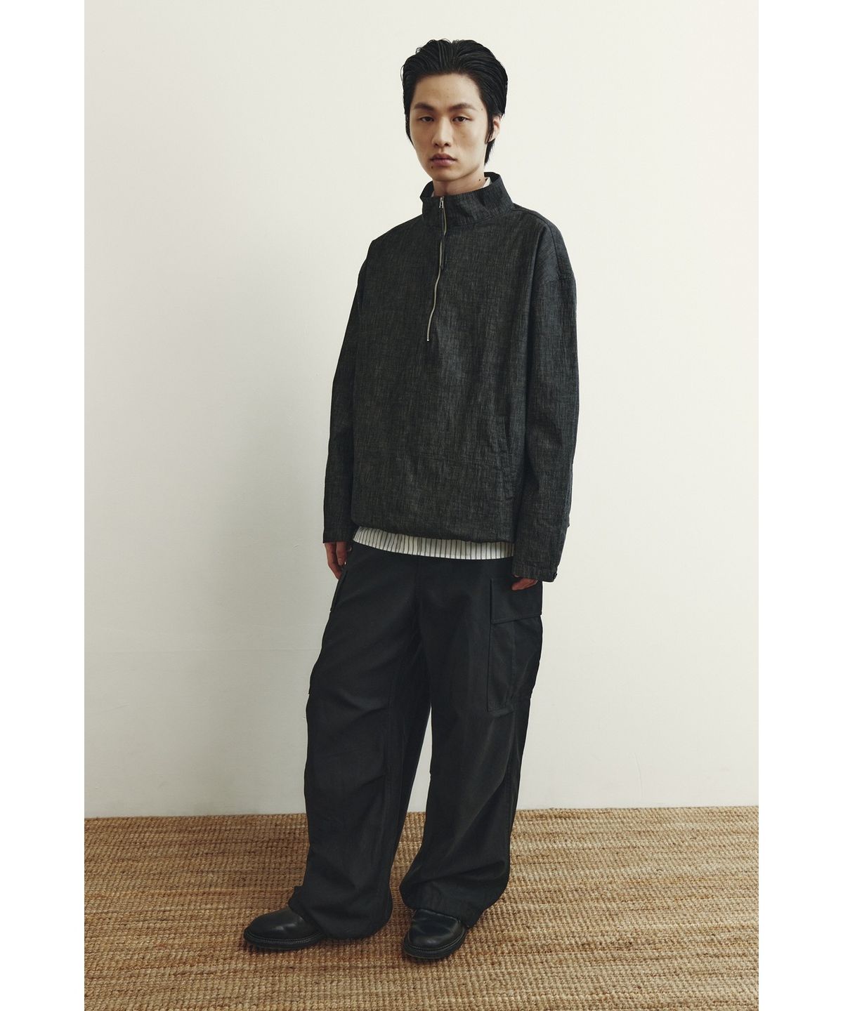 유스(YOUTH) Denim Smock Top - Washed Black