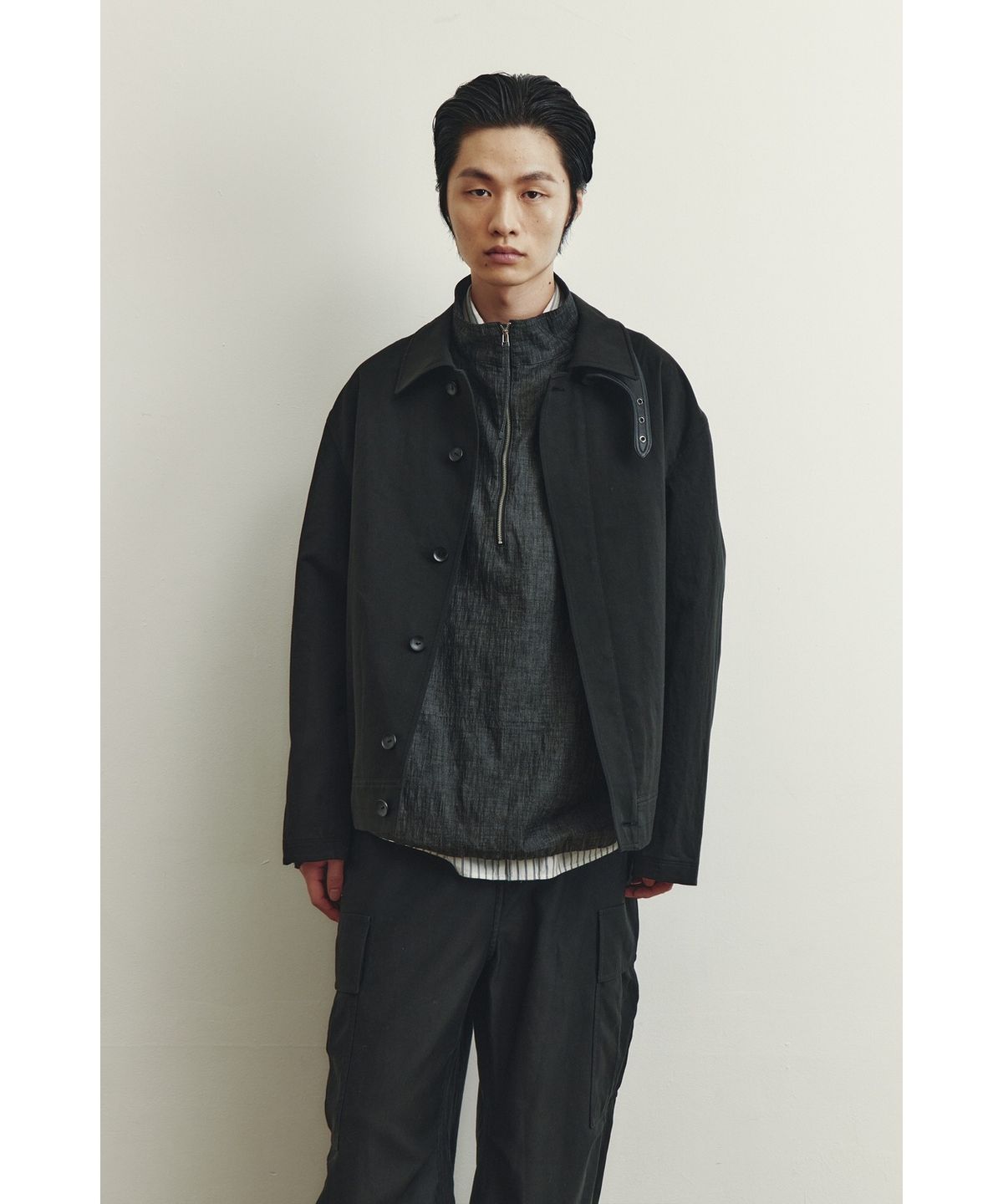 유스(YOUTH) Denim Smock Top - Washed Black
