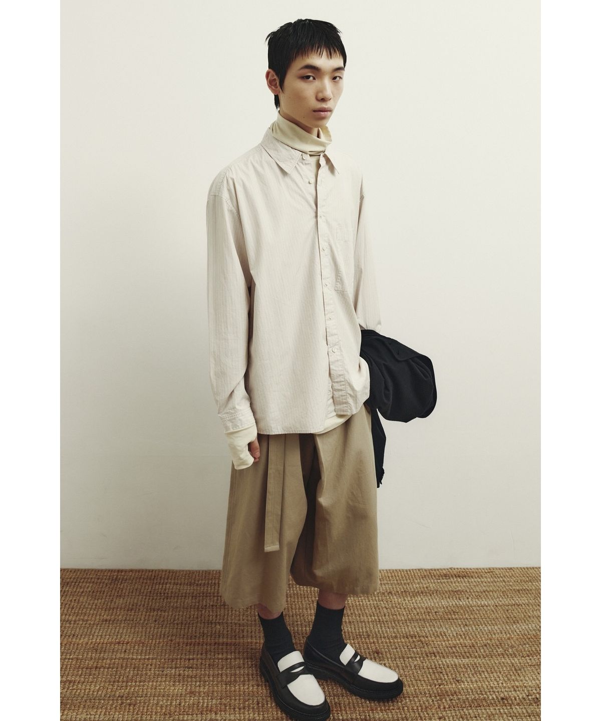 유스(YOUTH) Stripe Shirt - Beige Stripe