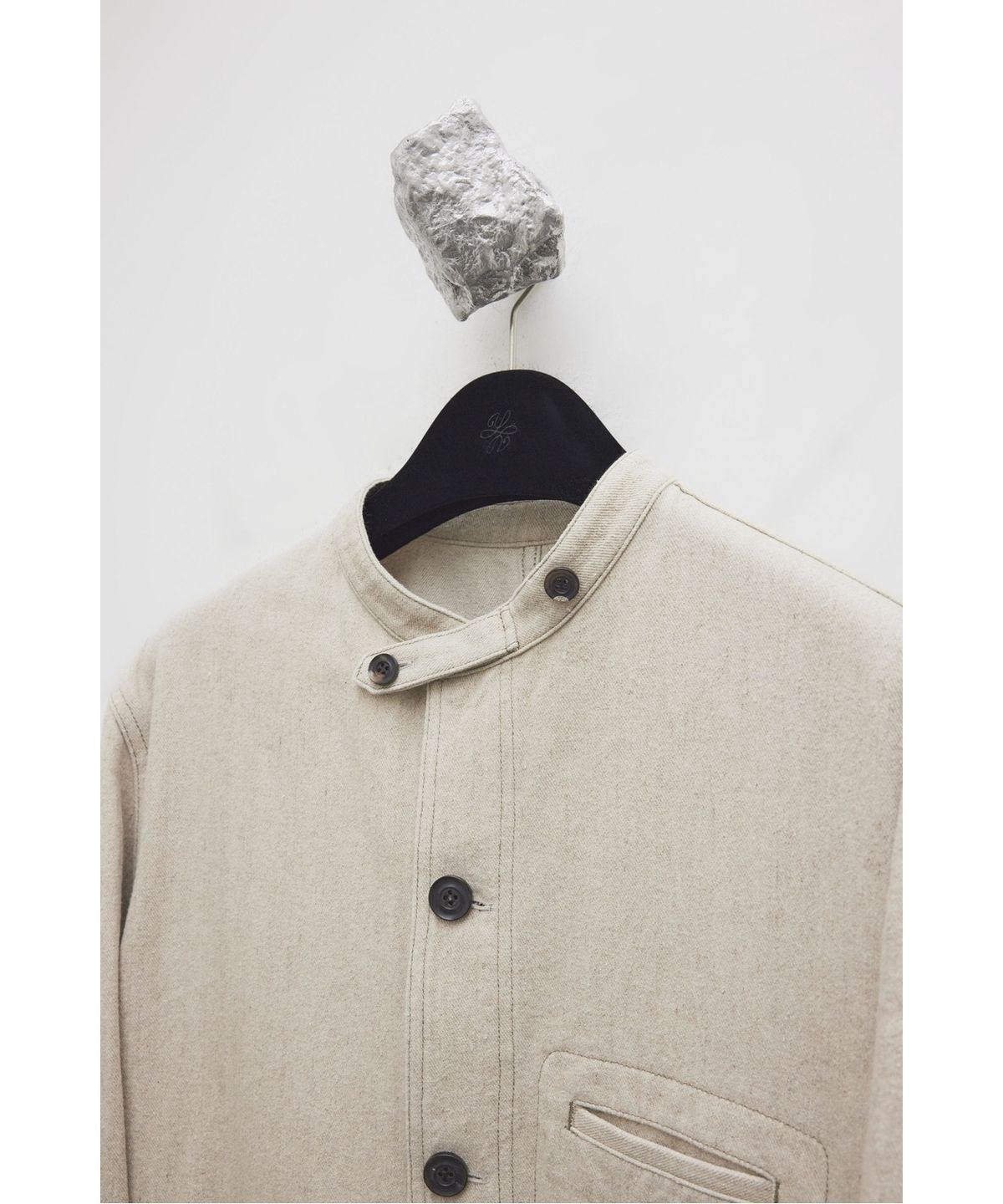 유스(YOUTH) Stand Collar Work Jacket - Beige