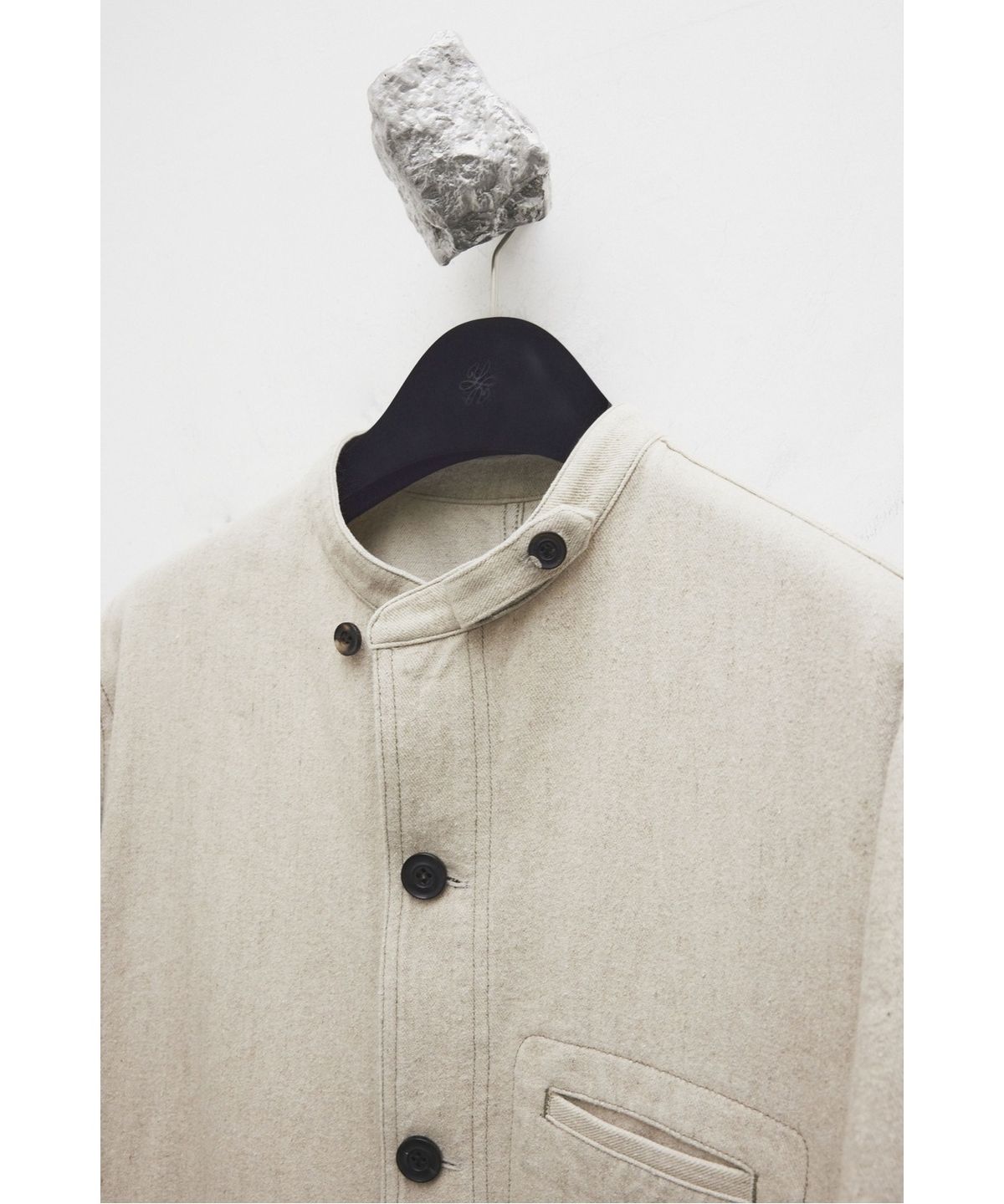 유스(YOUTH) Stand Collar Work Jacket - Beige