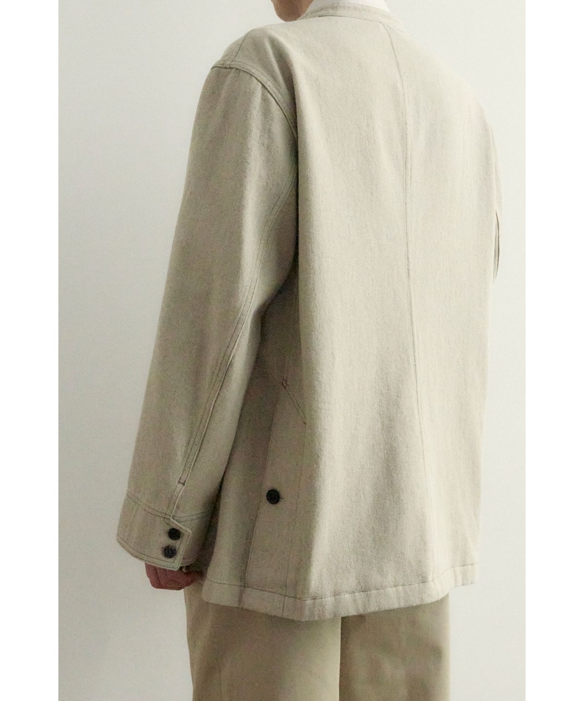 유스(YOUTH) Stand Collar Work Jacket - Beige