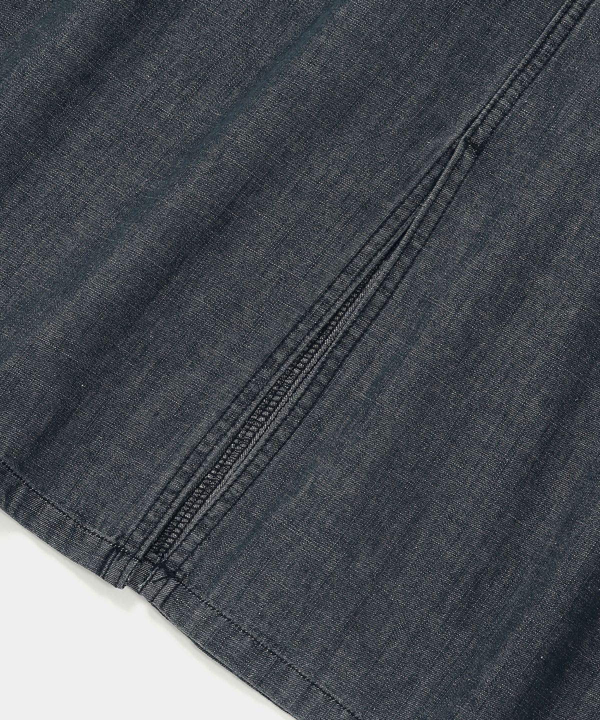 컬럼비아 유니버시티(COLUMBIA UNIVERSITY) COLUMBIA TRAJAN LABEL BELTED DENIM LONG SKIRTS 블랙데님