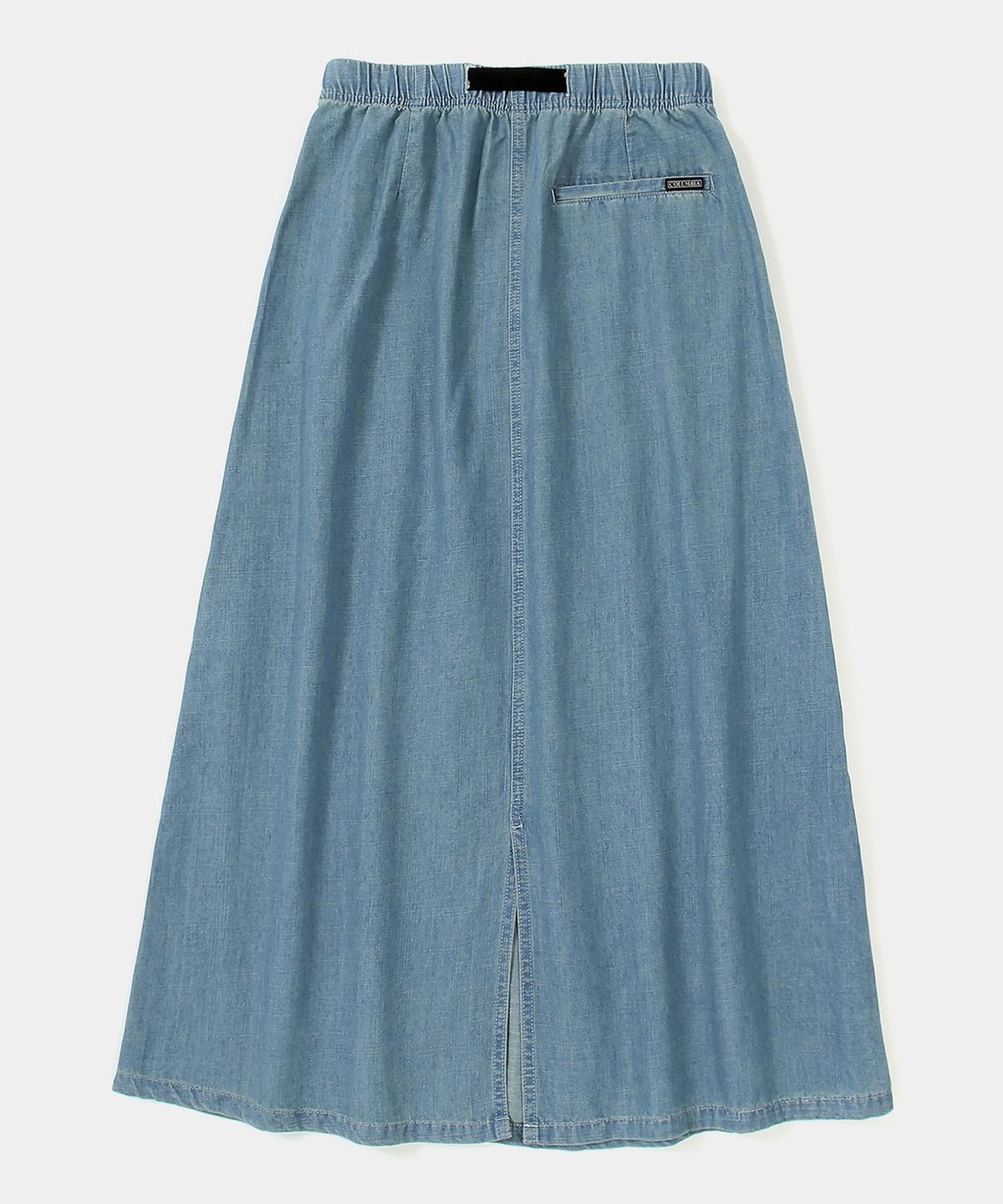 컬럼비아 유니버시티(COLUMBIA UNIVERSITY) COLUMBIA TRAJAN LABEL BELTED DENIM LONG SKIRTS 라이트데님