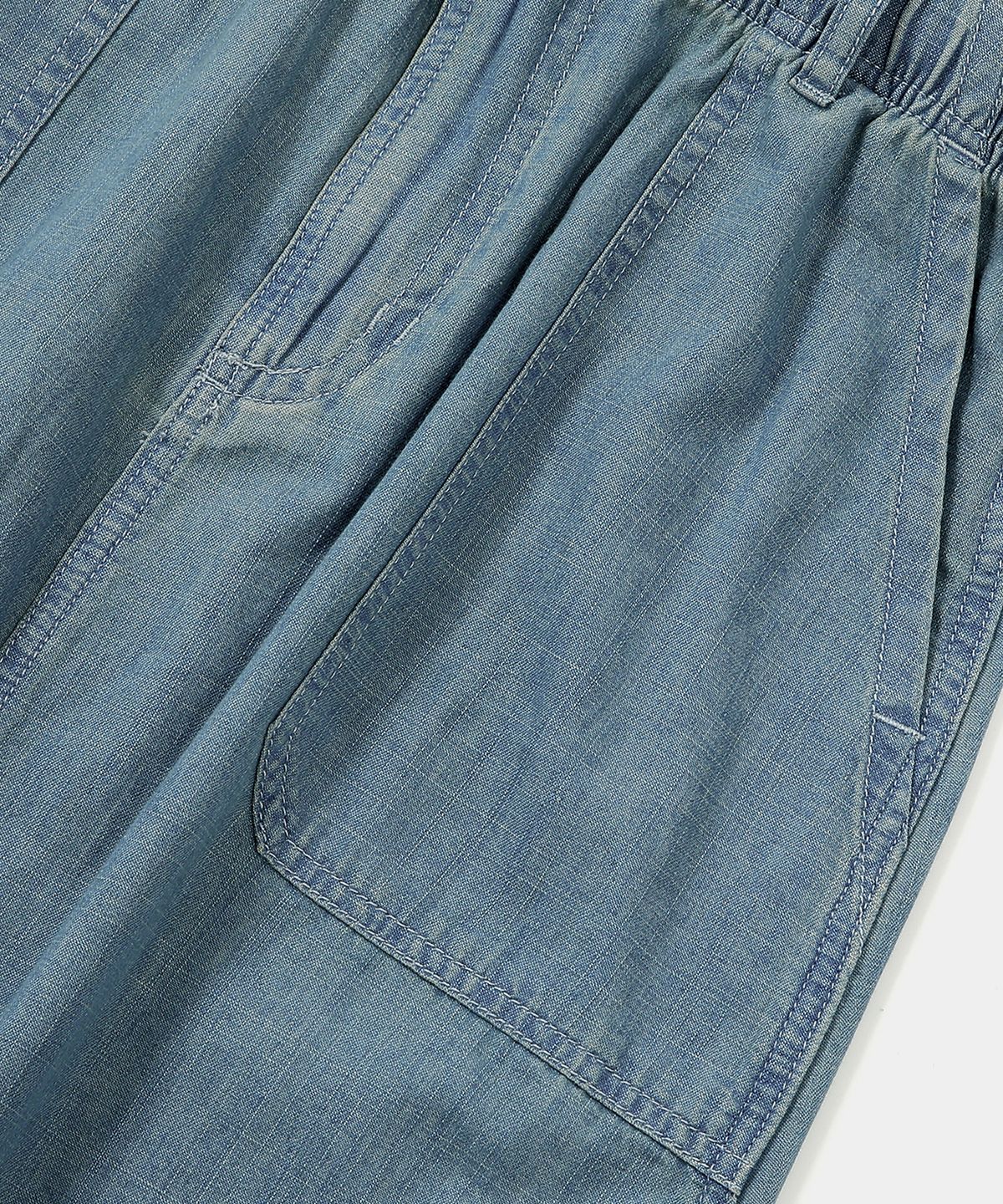 컬럼비아 유니버시티(COLUMBIA UNIVERSITY) COLUMBIA TRAJAN LABEL BELTED DENIM LONG SKIRTS 라이트데님