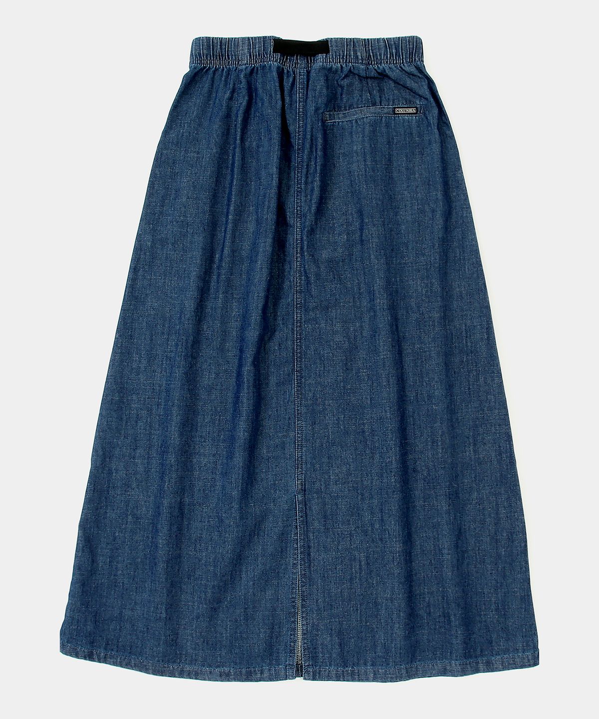 컬럼비아 유니버시티(COLUMBIA UNIVERSITY) COLUMBIA TRAJAN LABEL BELTED DENIM LONG SKIRTS 미드나잇데님