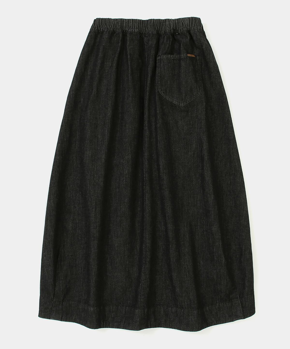컬럼비아 유니버시티(COLUMBIA UNIVERSITY) ALL-ROUND PLEATS DENIM LONG SKIRTS 블랙데님