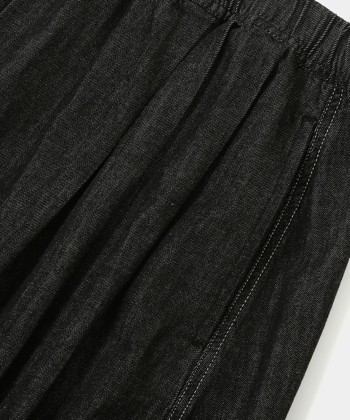 컬럼비아 유니버시티(COLUMBIA UNIVERSITY) ALL-ROUND PLEATS DENIM LONG SKIRTS 블랙데님