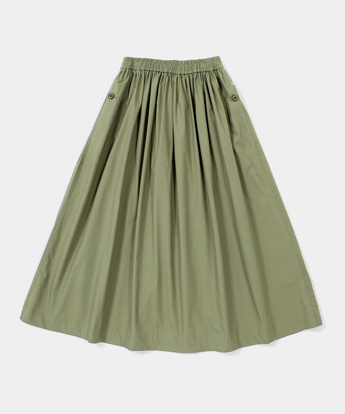 컬럼비아 유니버시티(COLUMBIA UNIVERSITY) ALL-ROUND PLEATS COTTON LONG SKIRTS 카키