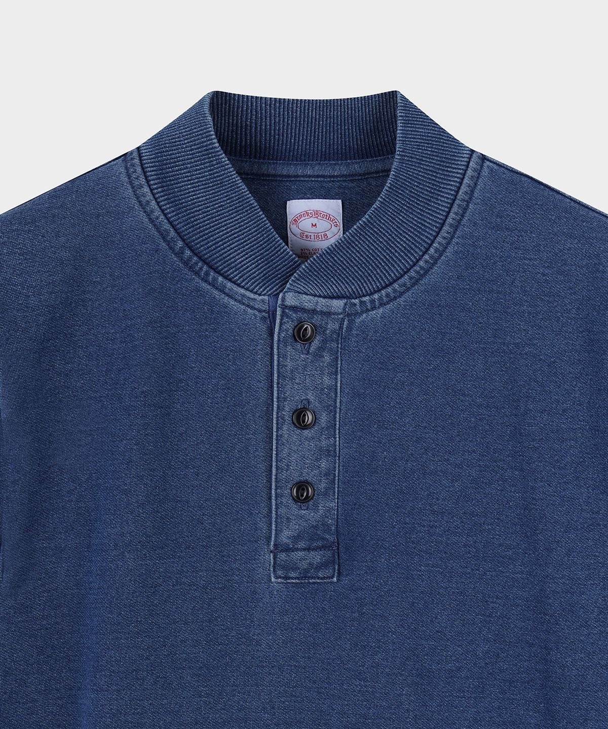 브룩스 브라더스(BROOKS BROTHERS) 베이스볼 칼라 스웻셔츠 (인디고) (BBNPMM7475OFS)