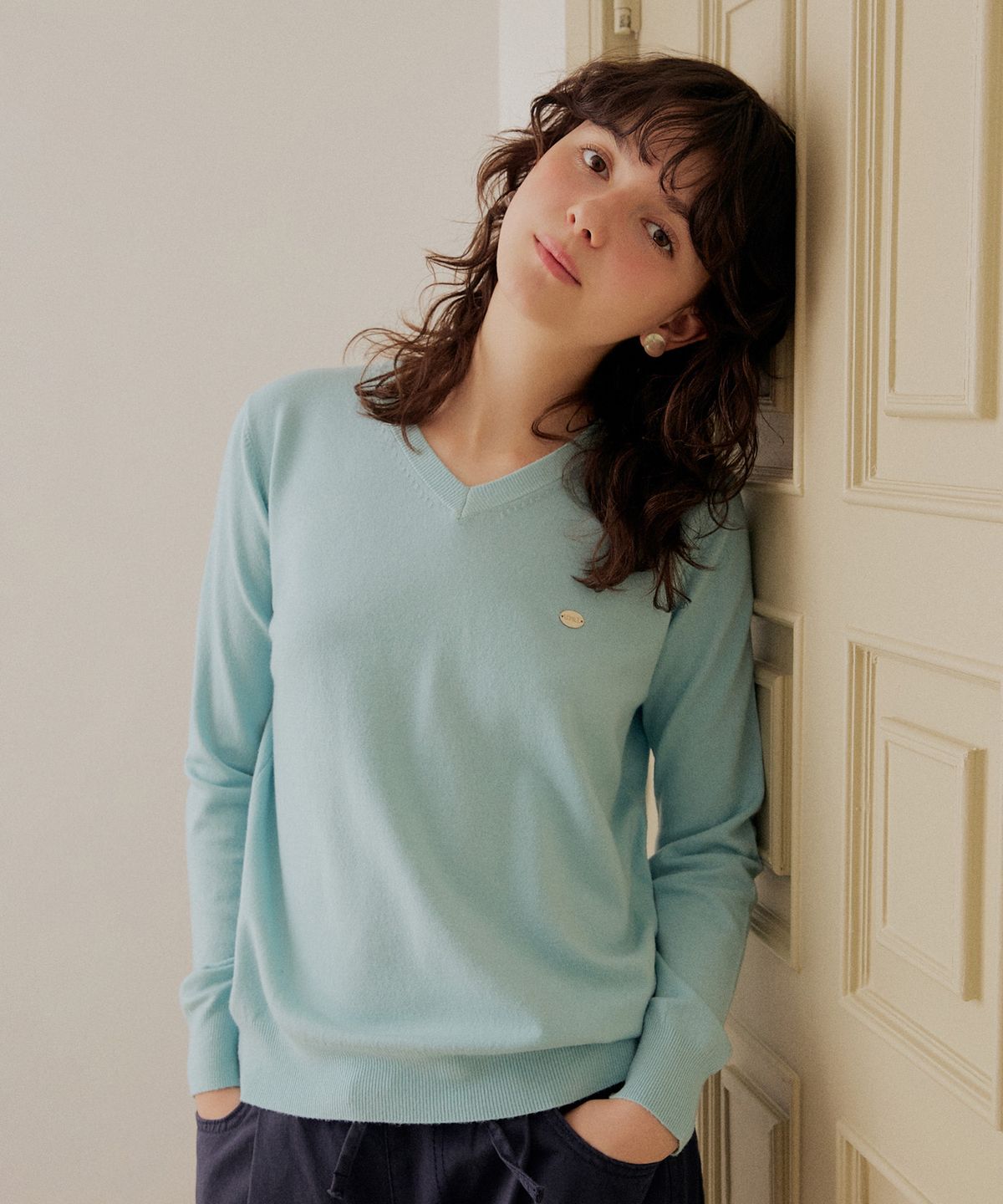 어다울(ADAUL) V neck basic knit - 5color