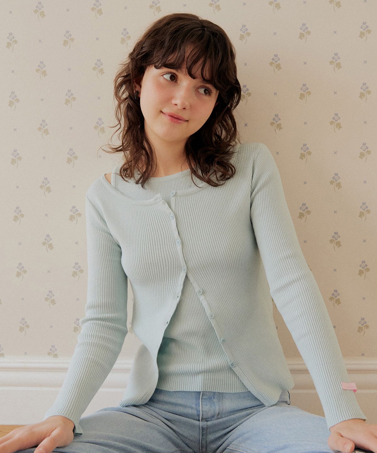어다울(ADAUL) Boat neck button cardigan set - 4color