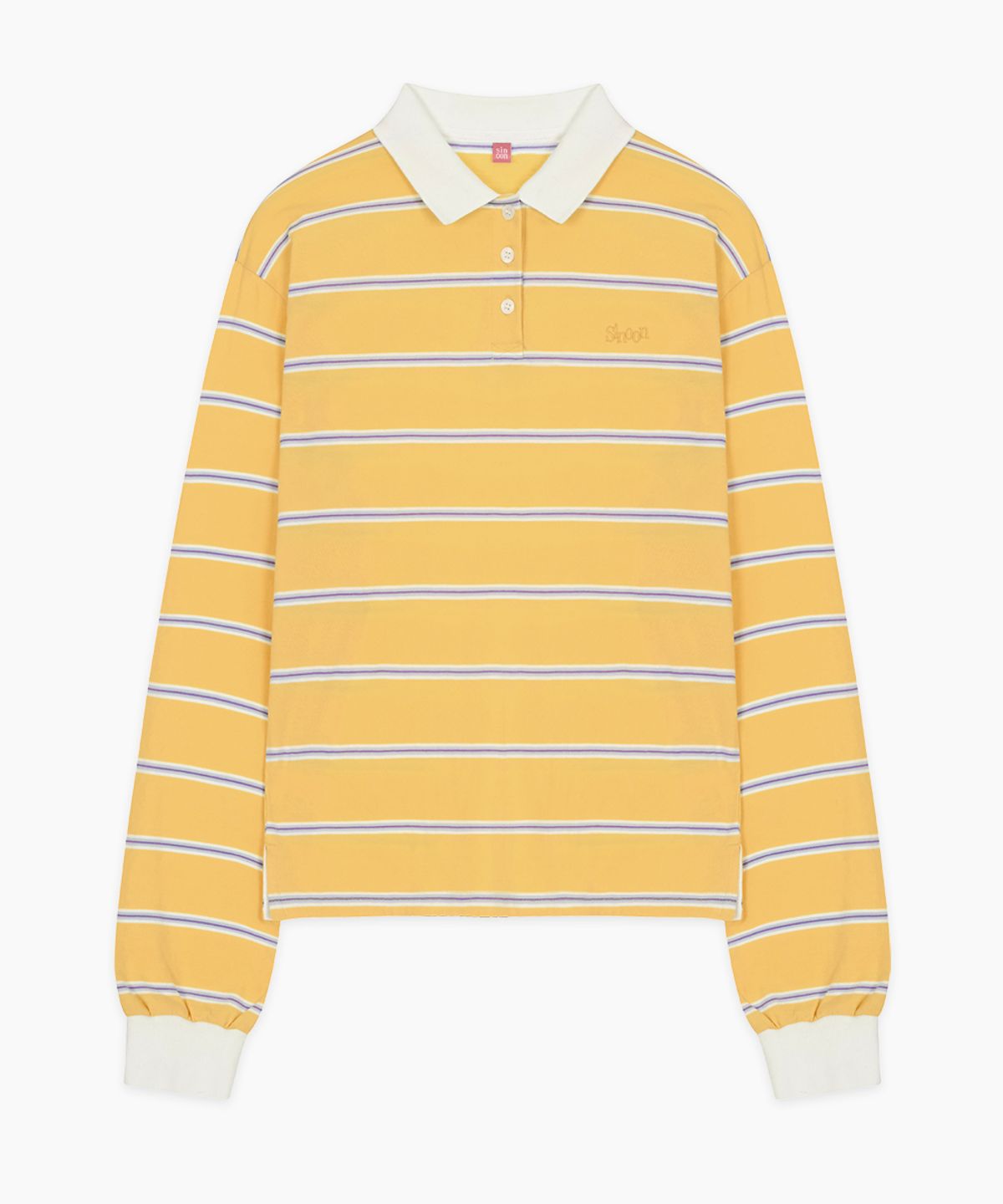 시눈(SINOON) Stripe PK Shirt (Yellow)