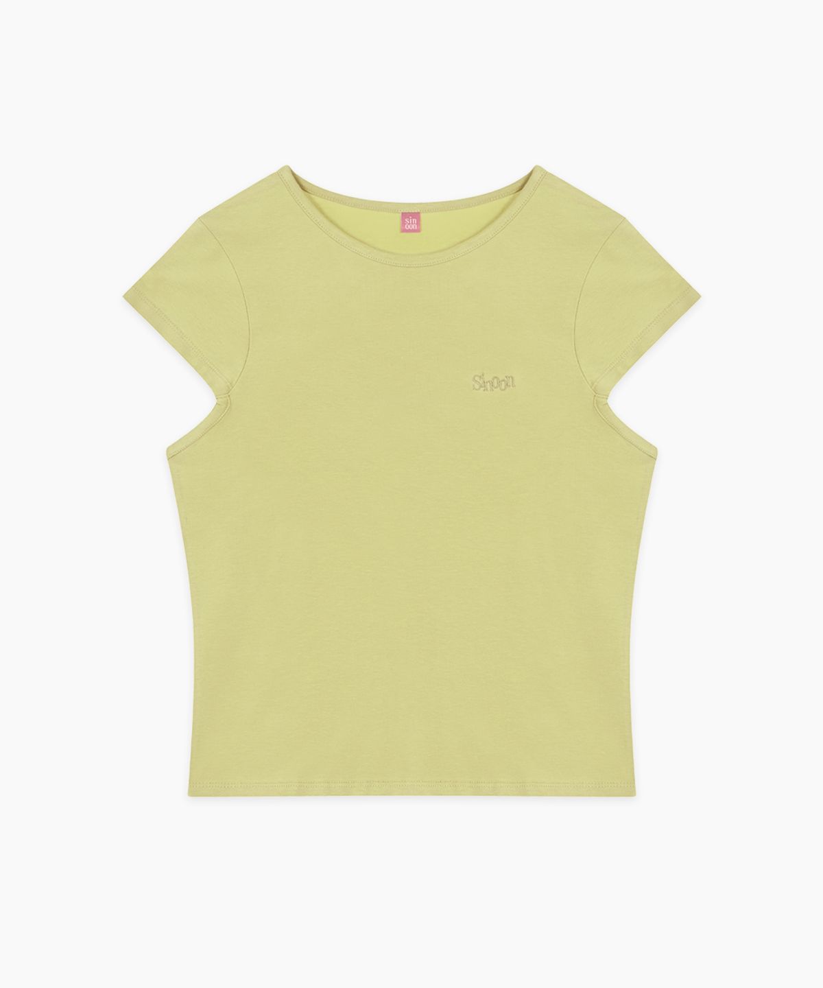 시눈(SINOON) Logo Cap Sleeve T-shirt (Olive)