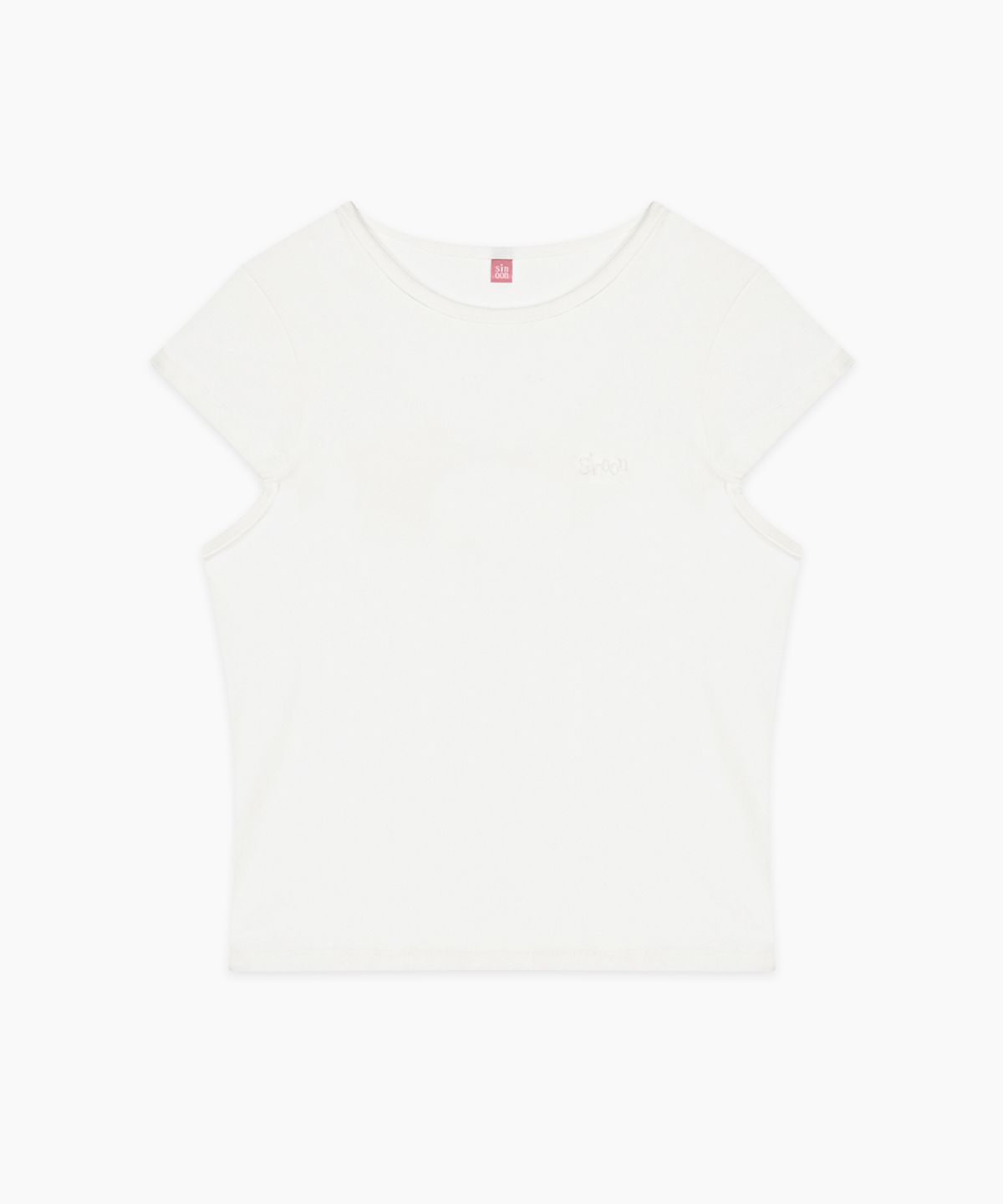 시눈(SINOON) Logo Cap Sleeve T-shirt (White)