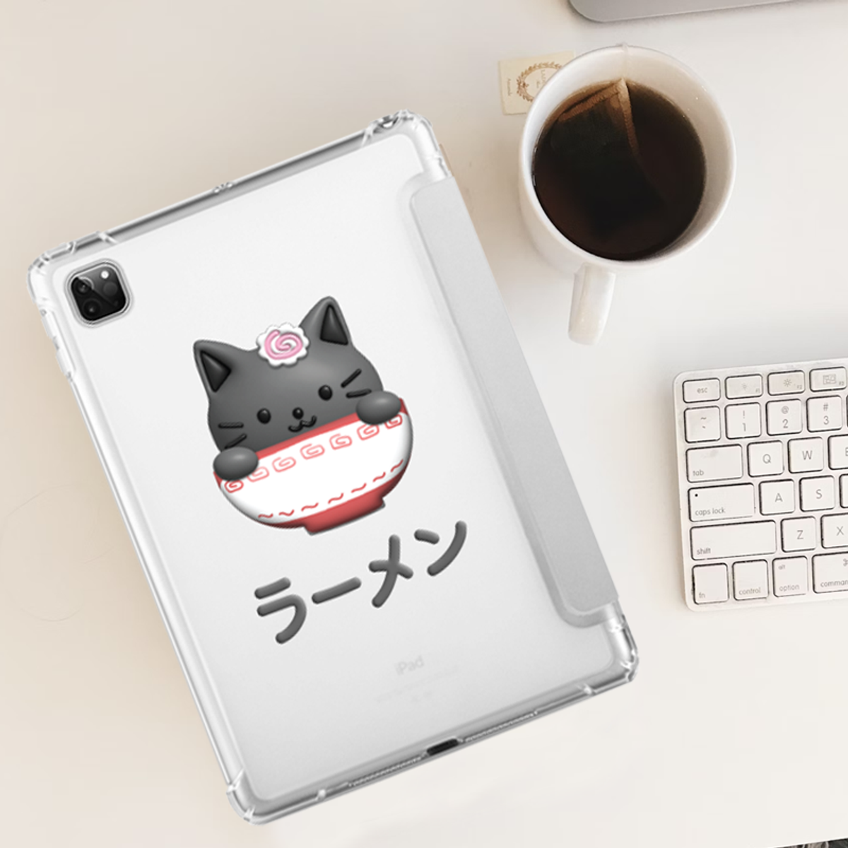 이레케이스앤굿즈(IRECASEGOODS) 라면캣 갤럭시탭 아이패드 애플펜슬 수납가능 풀커버 케이스