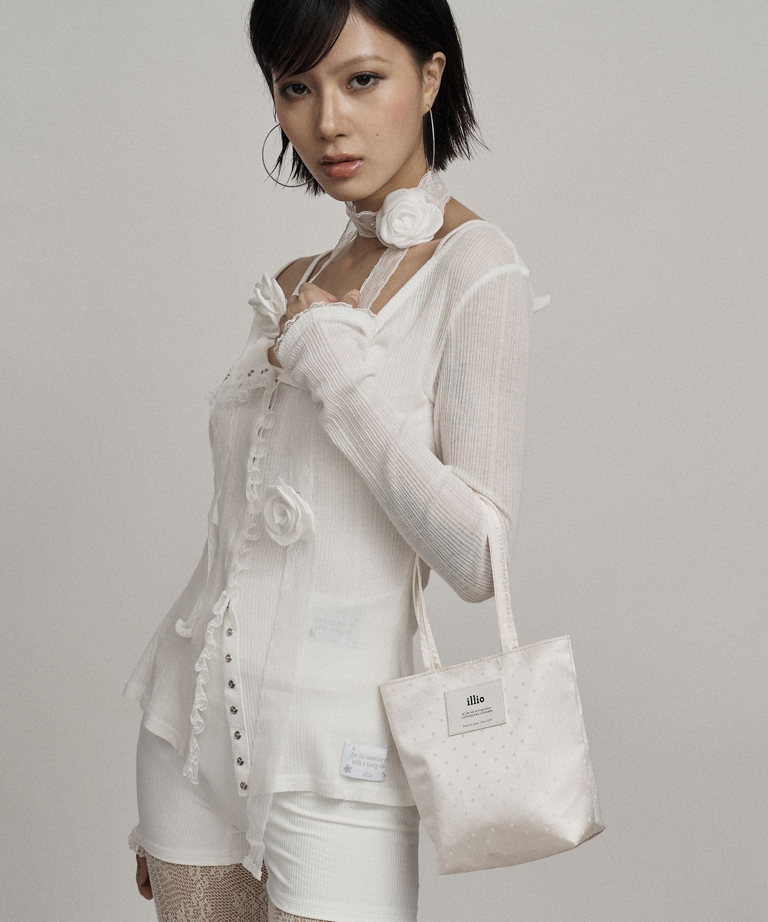 ★2025SS新作★illio★Ivory dots jacquard minibag MUSINSA | ILLIO Ivory dots jacquard minibag