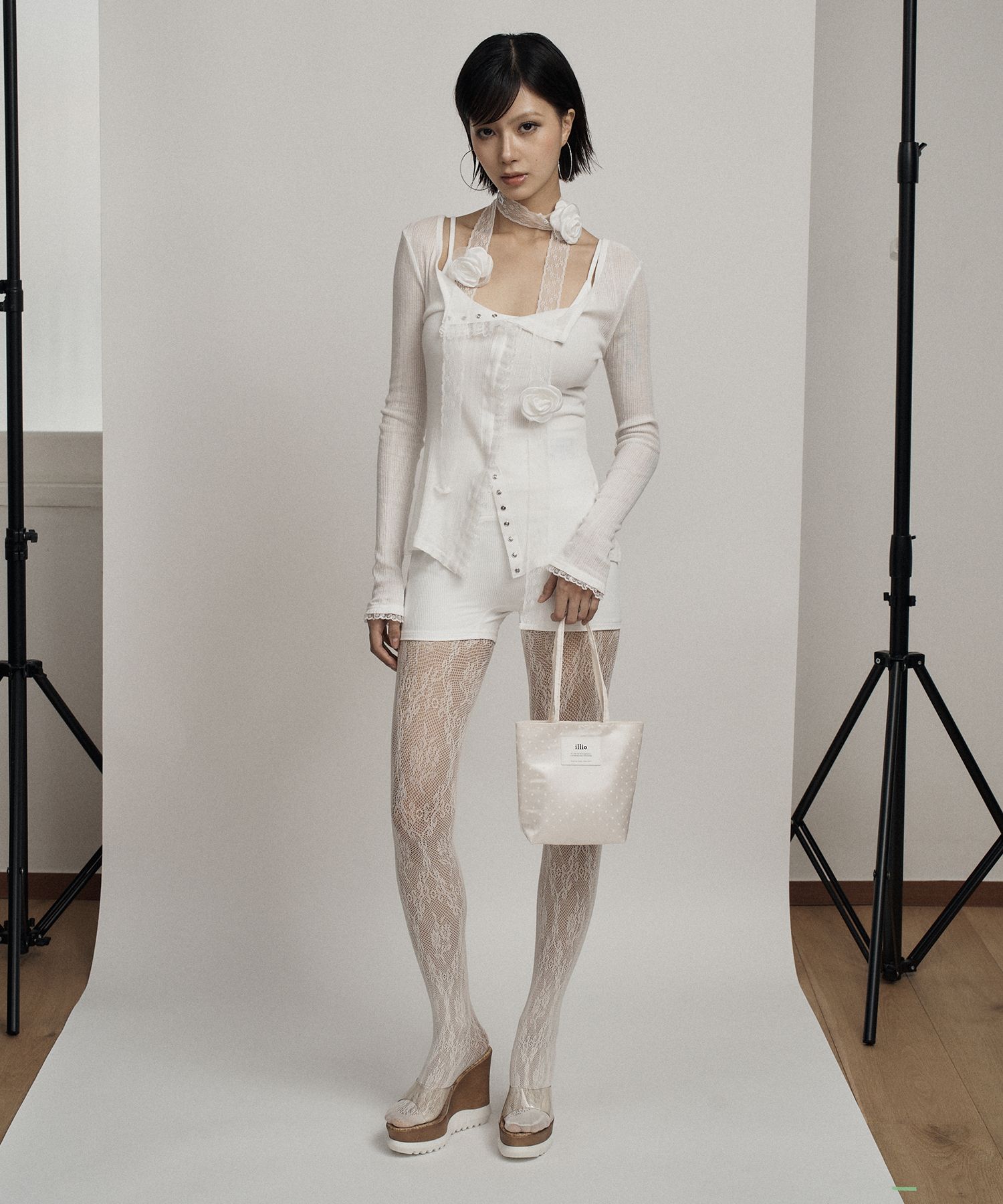 ★2025SS新作★illio★Ivory dots jacquard minibag MUSINSA | ILLIO Ivory dots jacquard minibag