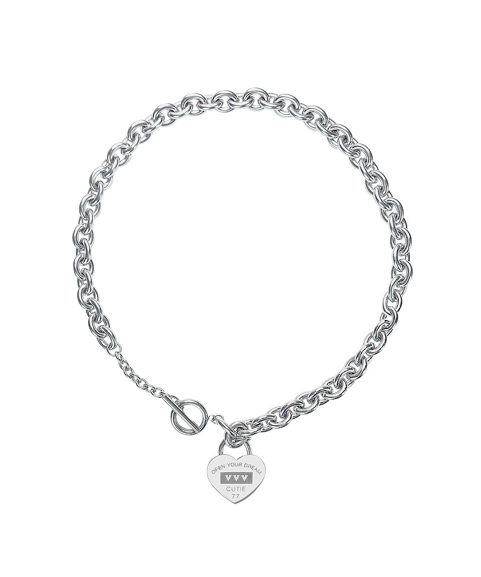 ●VVV● Signature Logo Heart Chain Toggle Surgical Bracelet MUSINSA | VVV [SET] Signature Logo Heart Chain Toggle