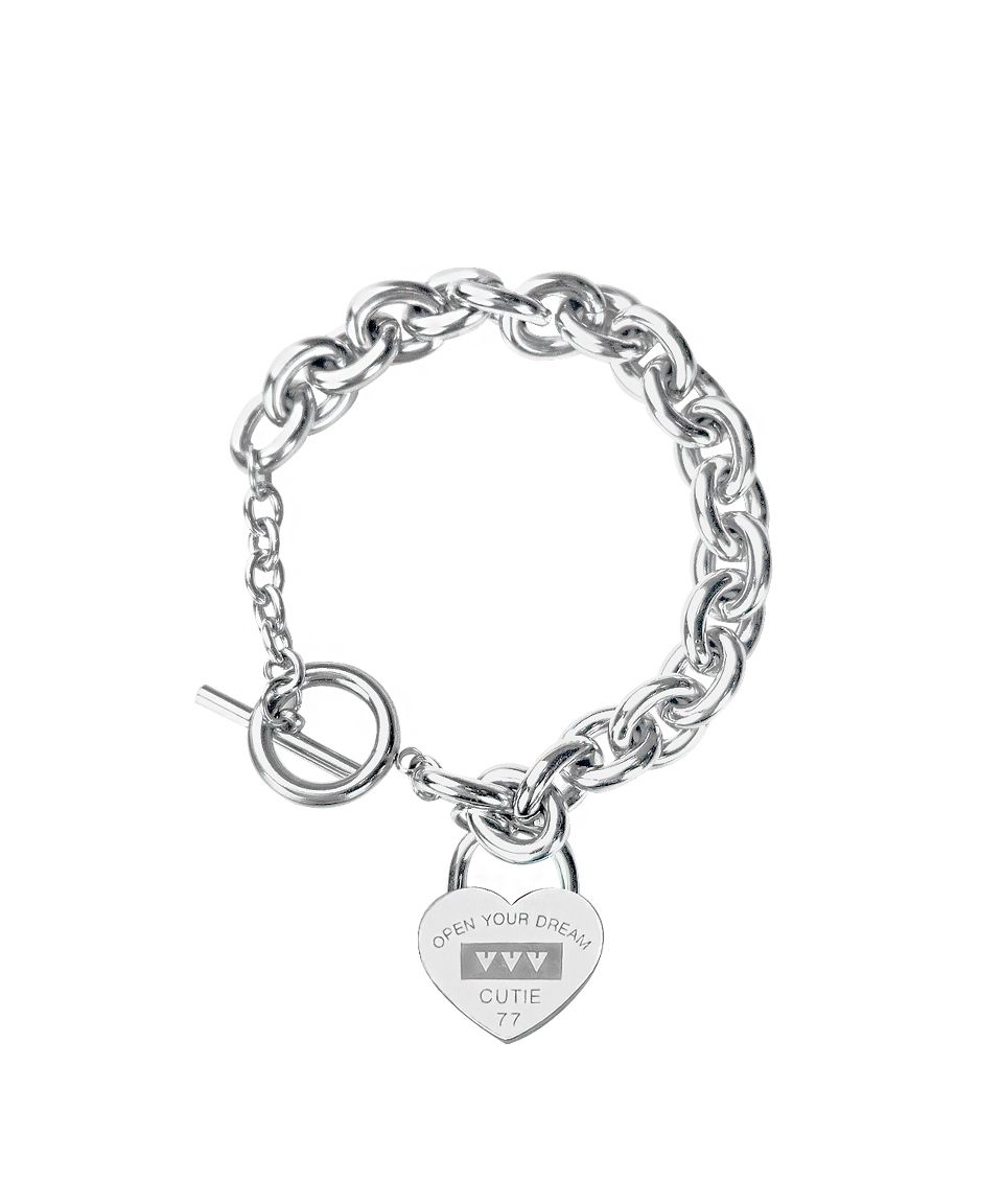 ●VVV● Signature Logo Heart Chain Toggle Surgical Bracelet MUSINSA | VVV [SET] Signature Logo Heart Chain Toggle