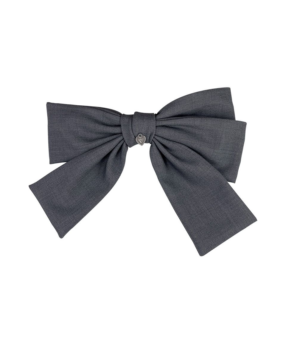MUSINSA | VVV Unbalanced Big Ribbon Hairpin _ Gray