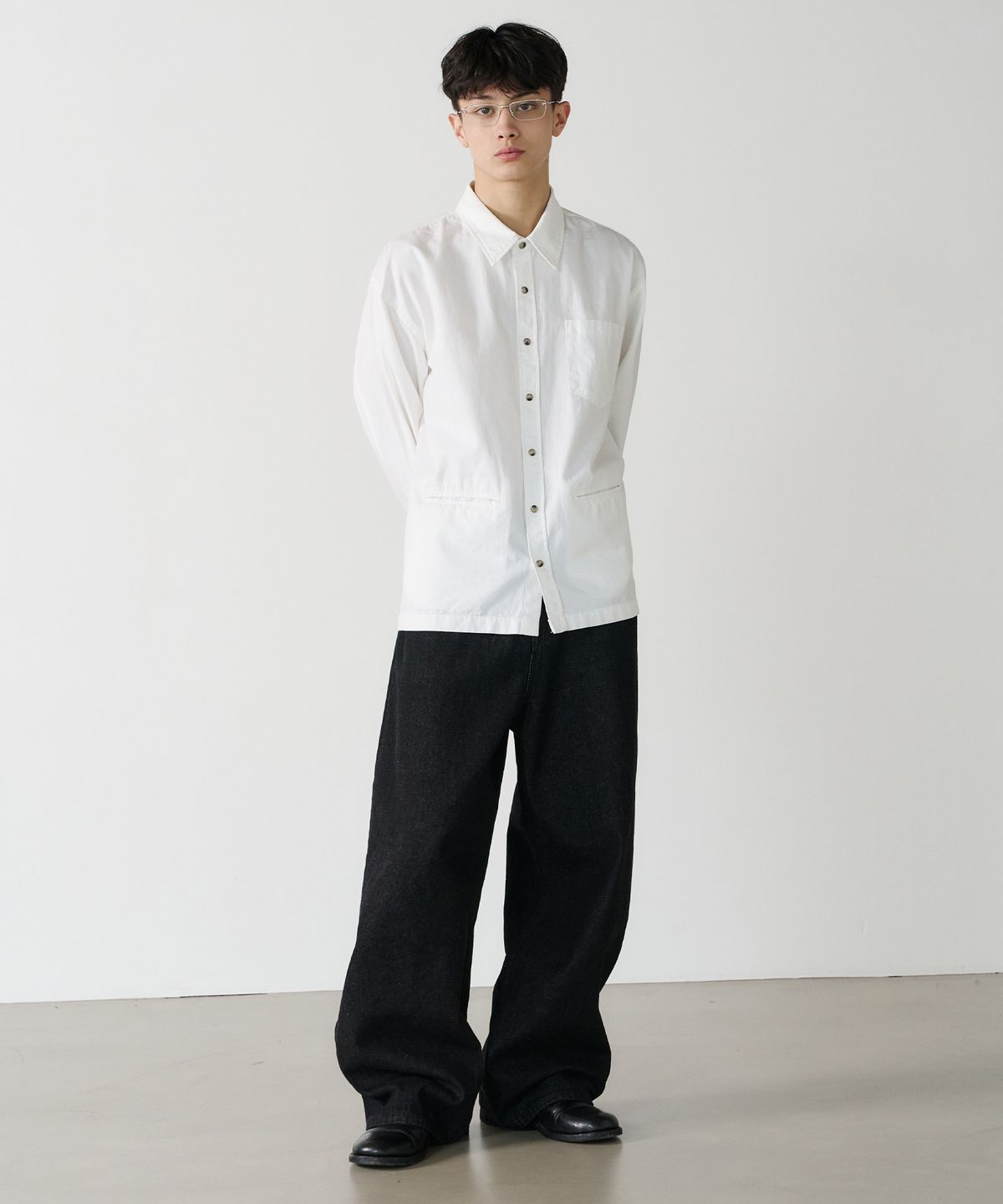 노운(NOUN) wide denim pants (black)