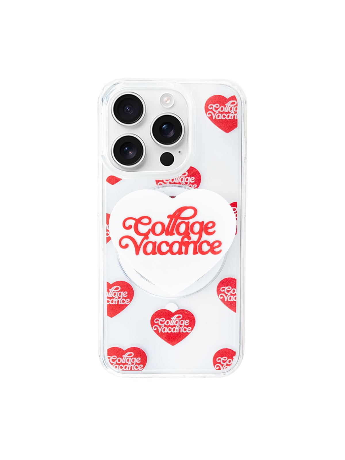 꼴라주바캉스(COLLAGEVACANCE) Lettering Heart Logo Rubber MagSafe Tok (2color)
