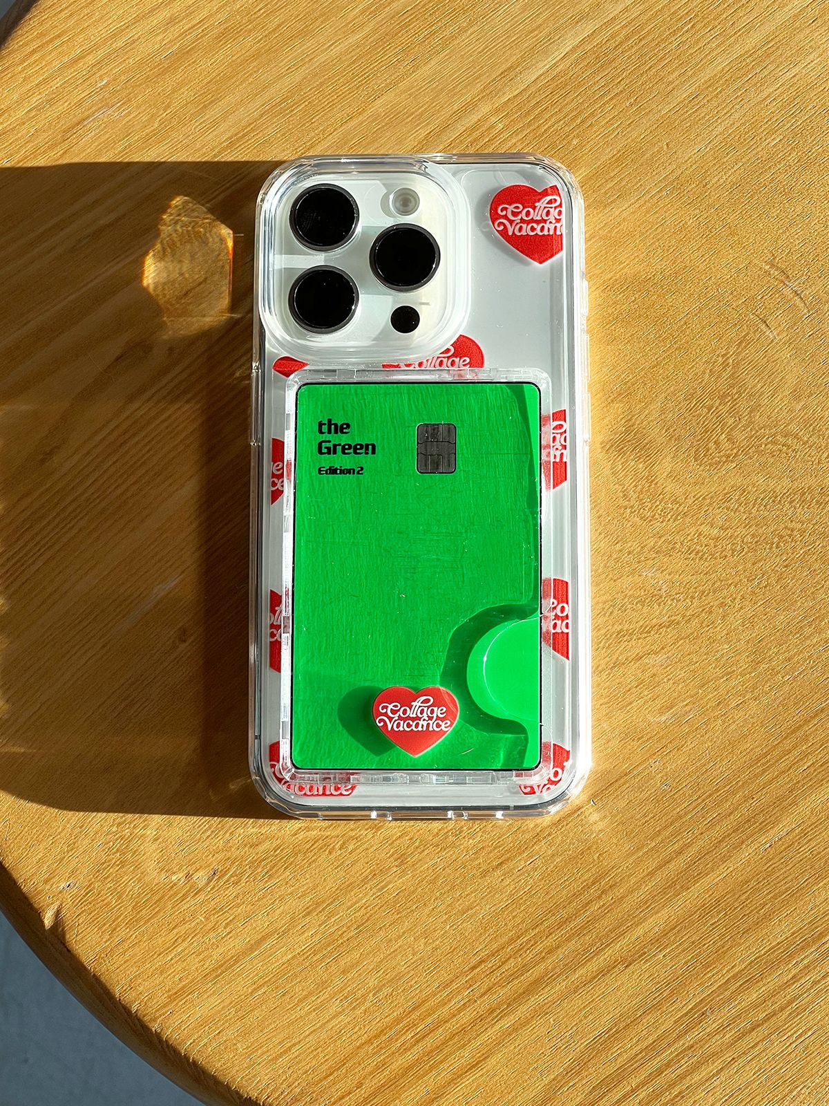 꼴라주바캉스(COLLAGEVACANCE) Lettering Heart Logo Pattern Case - (폰케이스)