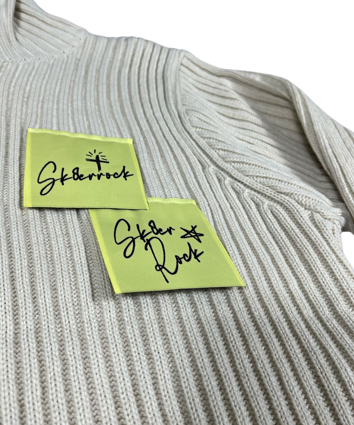 스케이터락(SK8ER ROCK) Post-It Knit Zip-Up Jacket ((cream))