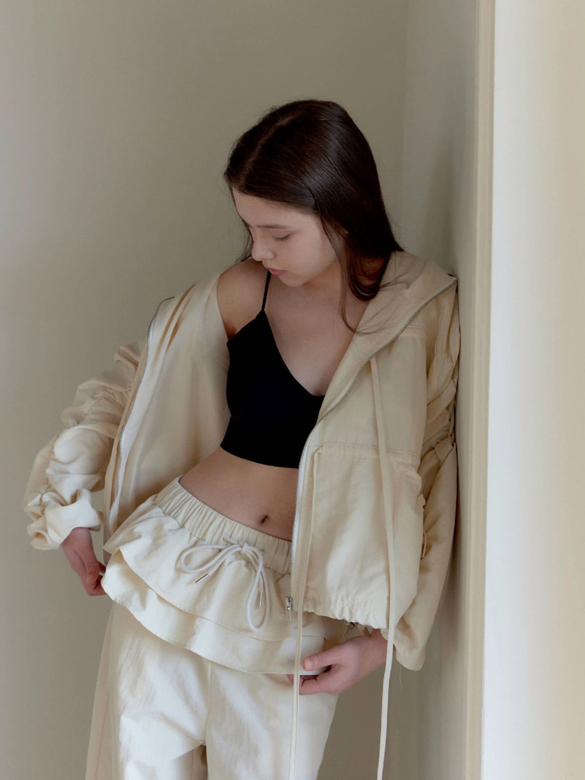 모이페어(MOIFAIRE) FRILL LAYERED PANTS / CREAM
