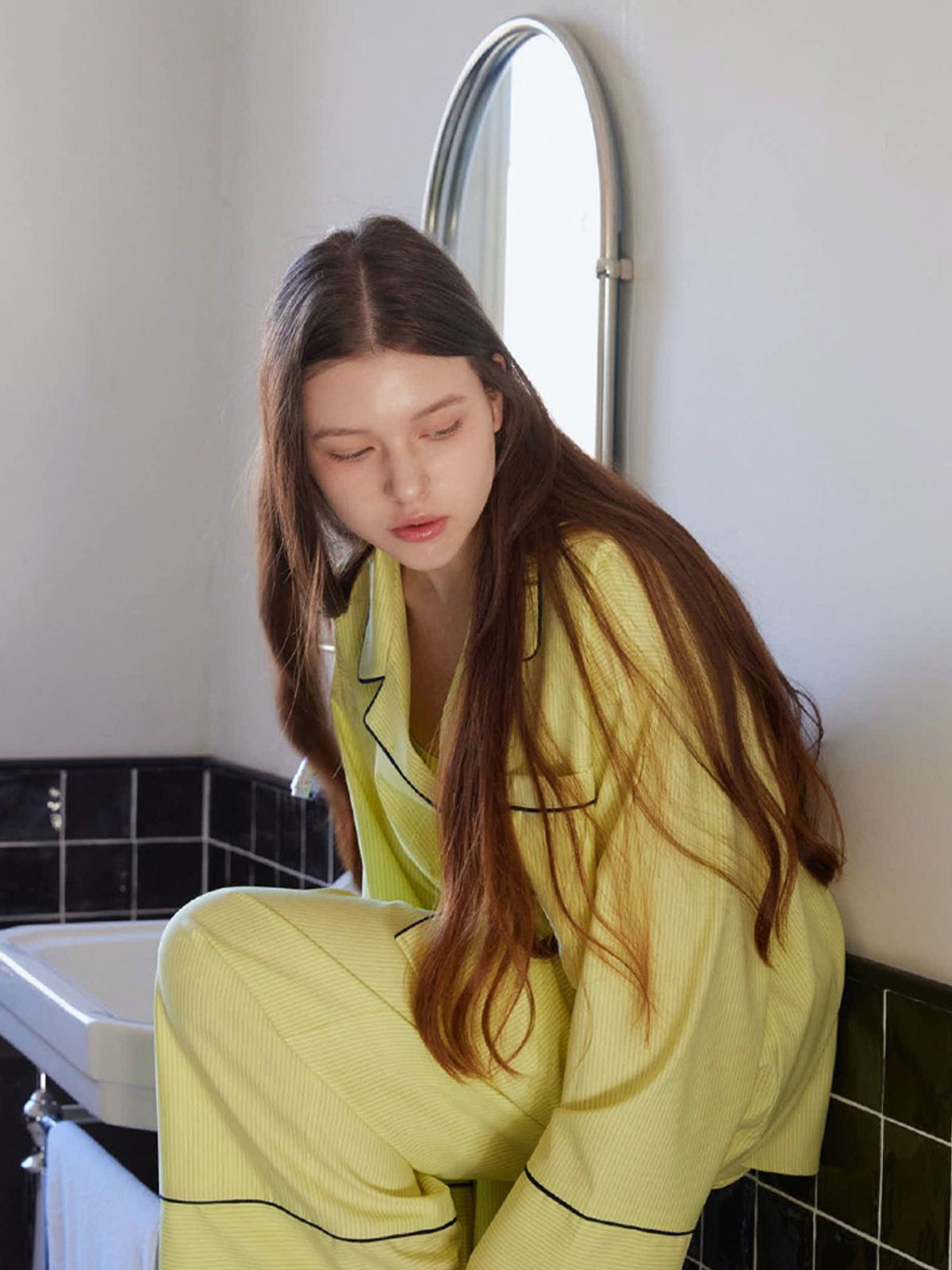 모이페어(MOIFAIRE) ALL NIGHT STRIPED BRALETTE / LEMON