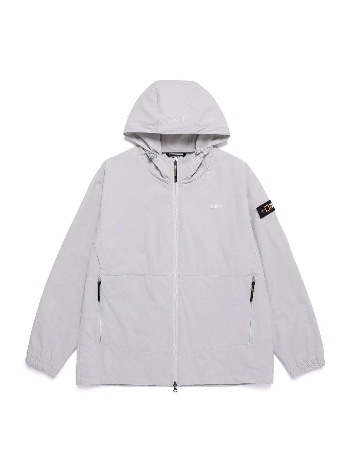 내셔널지오그래픽(NATIONALGEOGRAPHIC) N252UFT840 경량 우븐 후드 풀집업 SILVER GREY