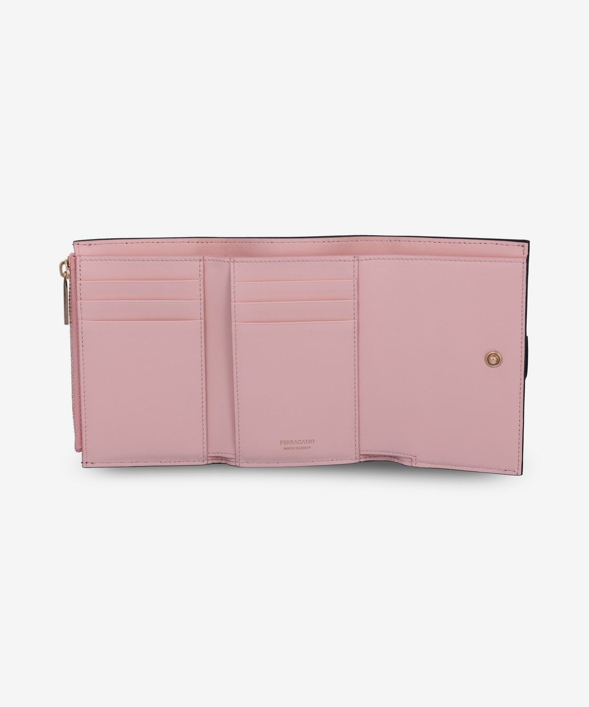 FERRAGAMO★ハグ コンパクト ツートン ウォレット 220630770860 Hug compact two-tone wallet - Women | Ferragamo