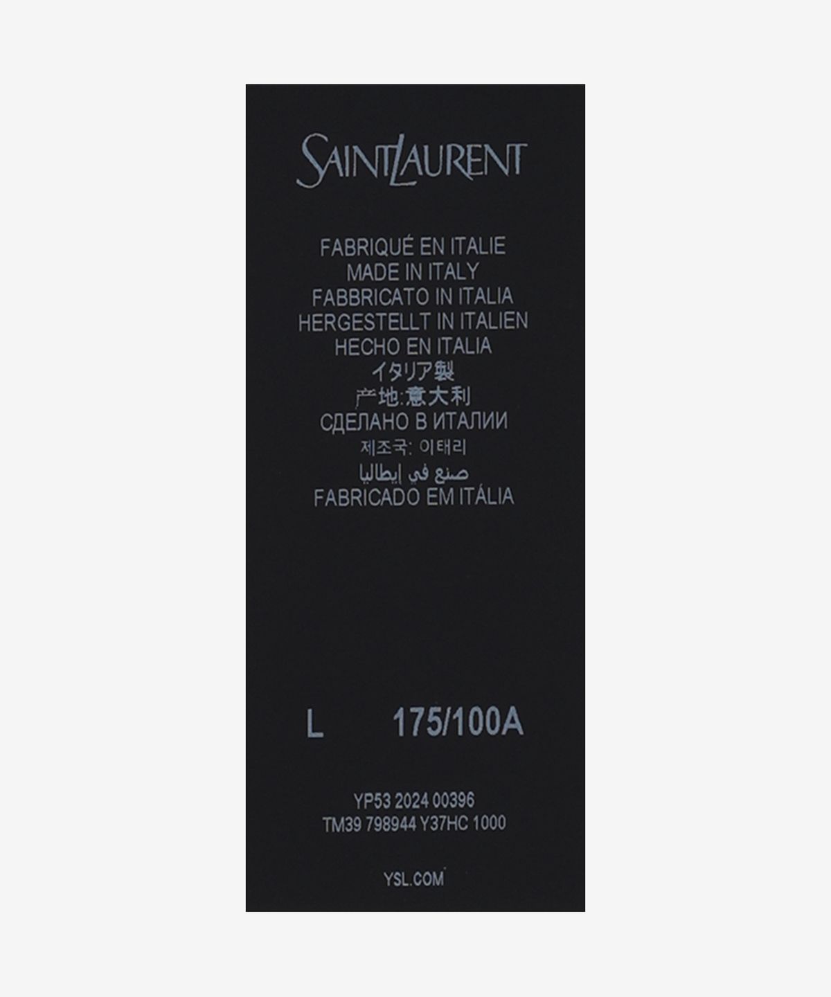 생로랑(SAINT LAURENT) 카상드르 자수 로고 반소매 폴로 셔츠 - 블랙 / 798944Y37HC1000