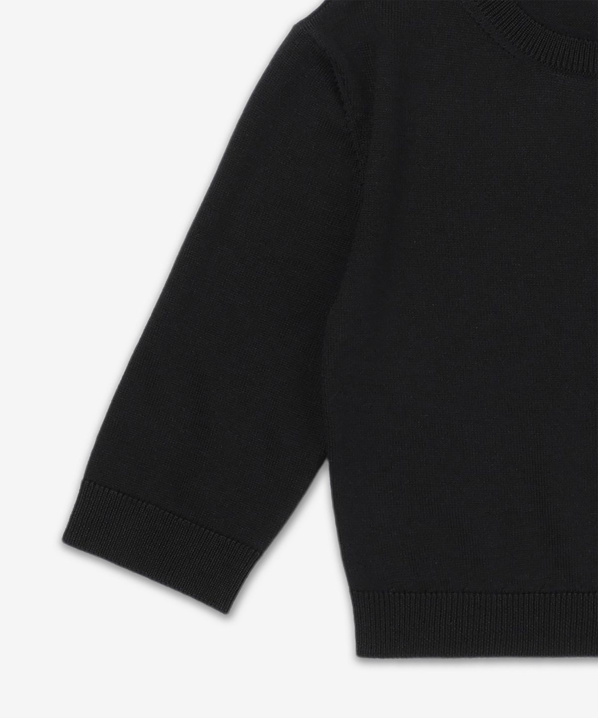 생로랑(SAINT LAURENT) 울 크롭 하프 슬리브 니트 - 블랙 / 818023Y76YJ1000