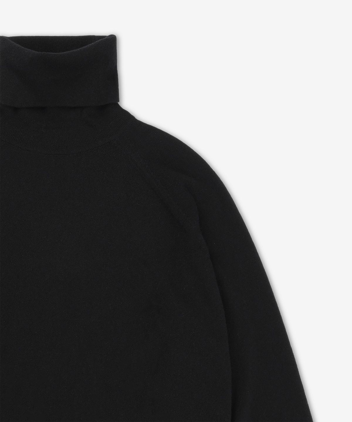 생로랑(SAINT LAURENT) 캐시미어 카상드르 자수 로고 하이넥 니트 - 블랙 / 820746YALL21000