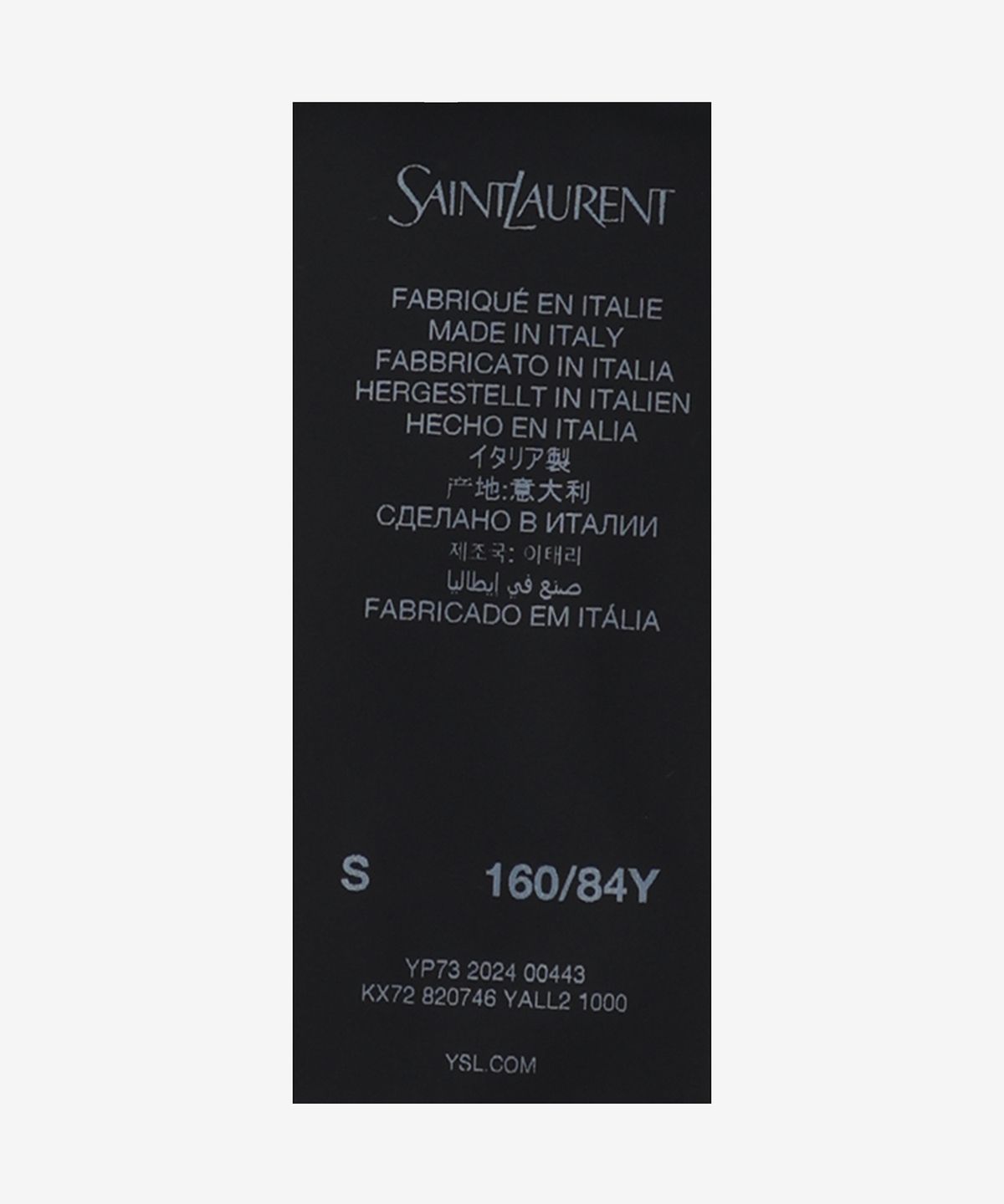 생로랑(SAINT LAURENT) 캐시미어 카상드르 자수 로고 하이넥 니트 - 블랙 / 820746YALL21000