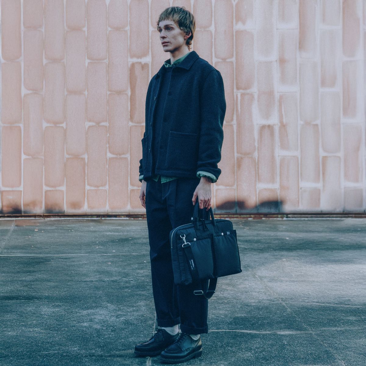 스위치(SWEETCH) CITY BOYS SLIM BRIEFCASE 001 Dawn Black