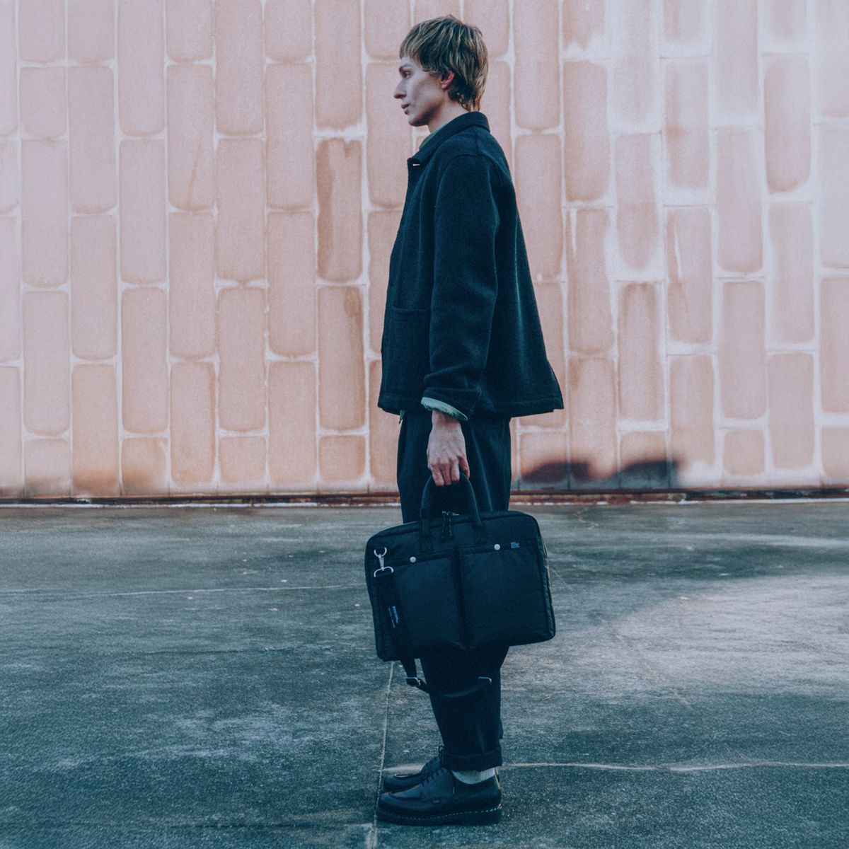 스위치(SWEETCH) CITY BOYS SLIM BRIEFCASE 001 Dawn Black