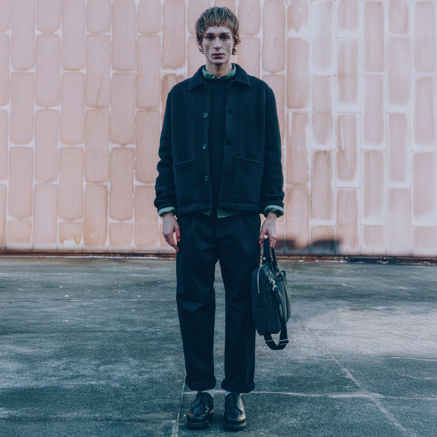 MUSINSA | SWEETCH CITY BOYS SLIM BRIEFCASE 001 Misty Blue