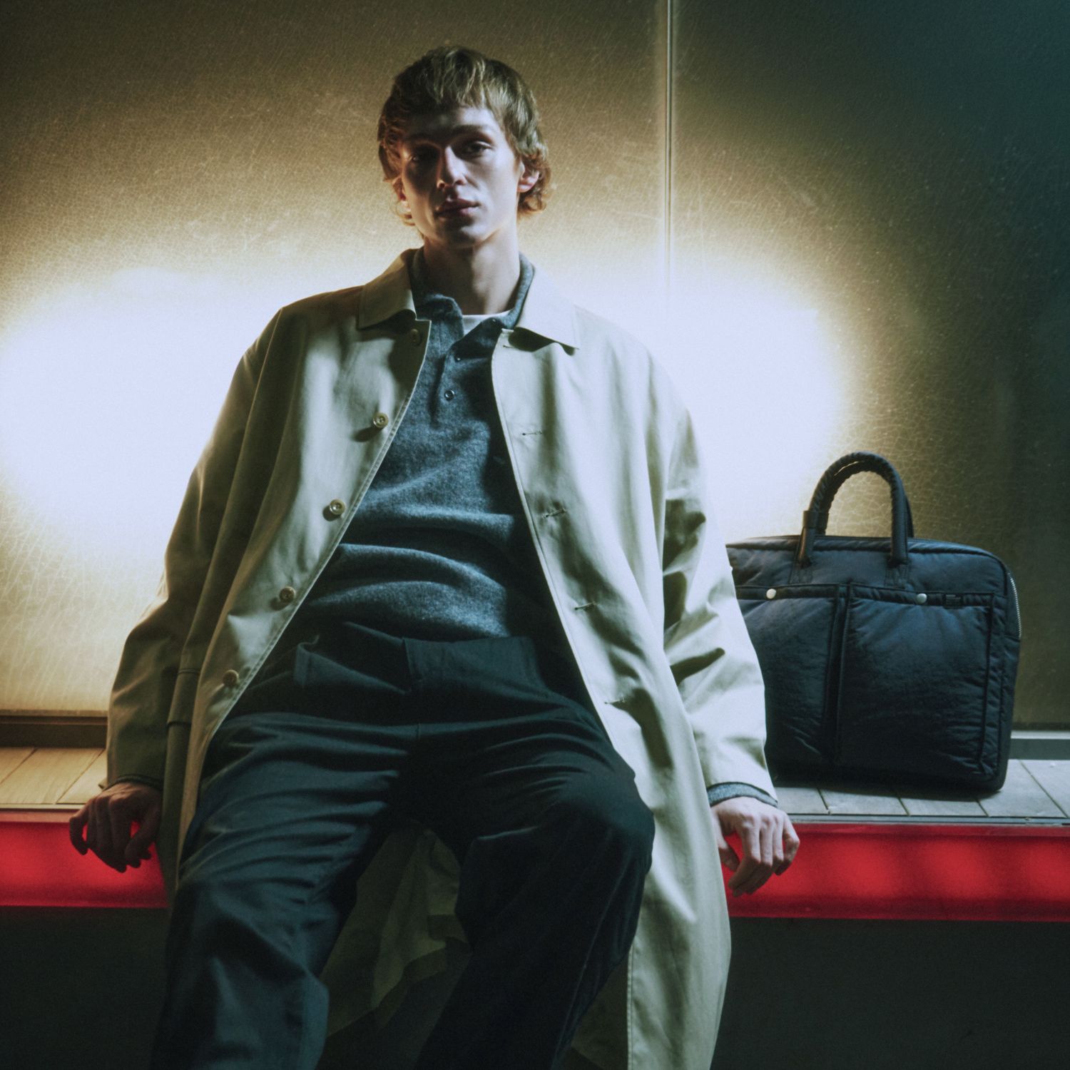 MUSINSA | SWEETCH CITY BOYS SLIM BRIEFCASE 001 Ochre Mustard