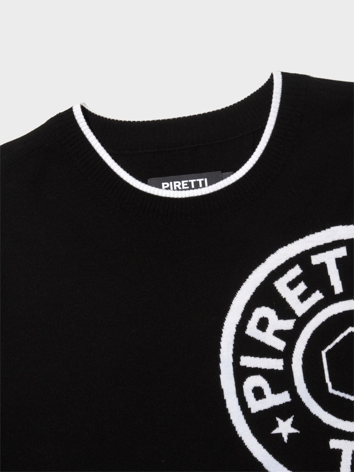 피레티(PIRETTI) 엘리트 라운드 니트 풀오버 W_Black