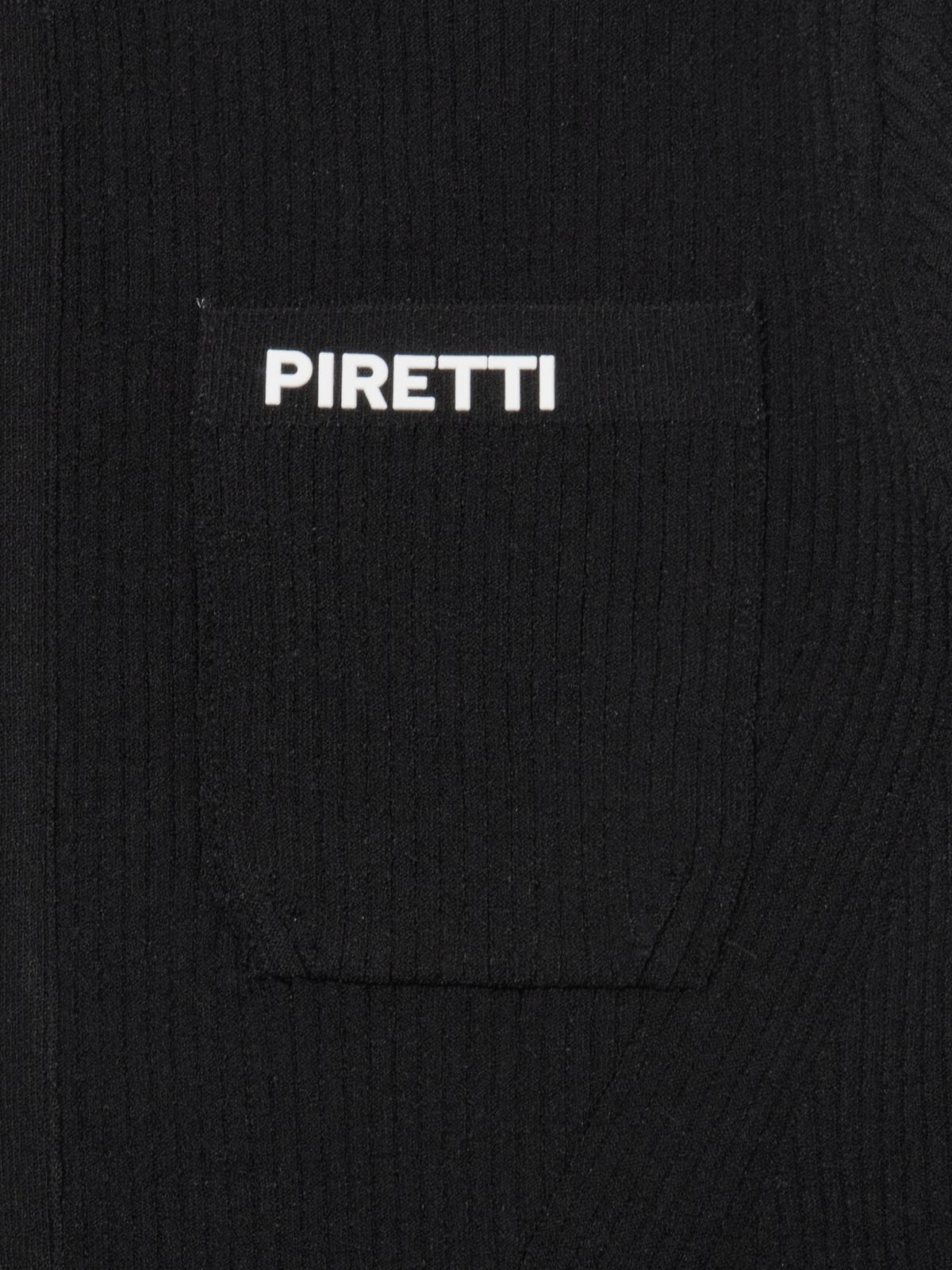 피레티(PIRETTI) 사보나 립조직 풀집업 W_Black