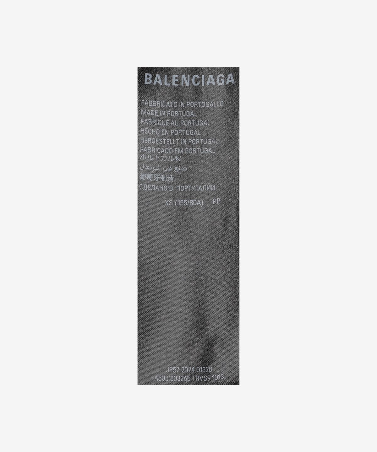발렌시아가(BALENCIAGA) 3B 리퀴파이드 라지 핏 후드 - 블랙:그레이 / 803265TRVS91013
