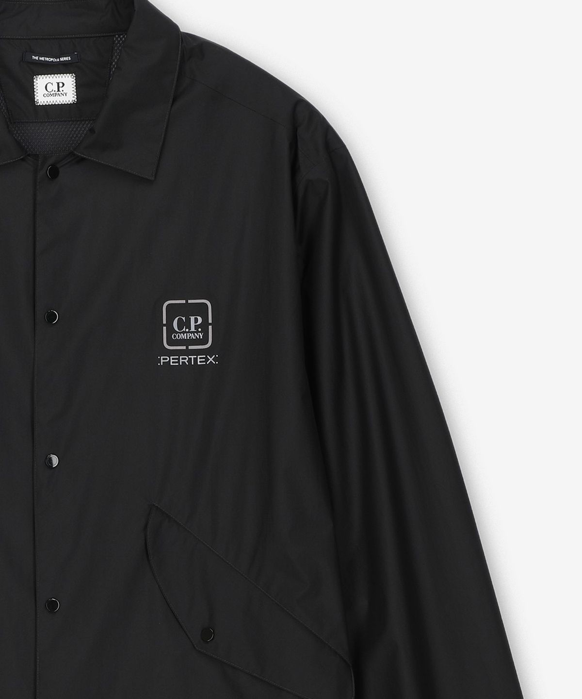 씨피 컴퍼니(CP Company) 메트로폴리스 퍼텍스 오버셔츠 재킷 - 블랙 / 18CLOS020A110033A999