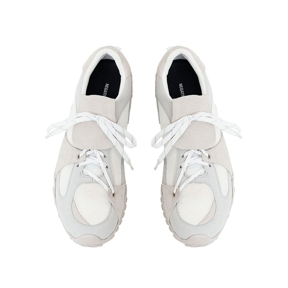 네거티브쓰리(NEGATIVETHREE) Asymmetry Sneakers_ White
