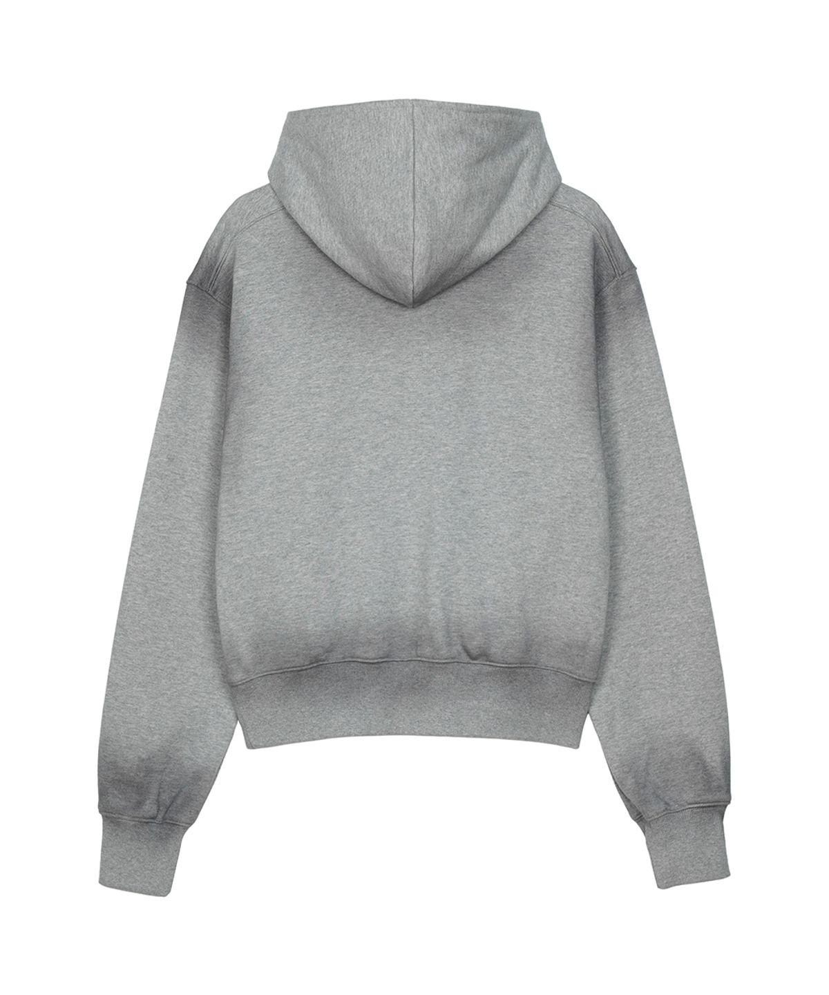 이예(YIYAE) Variation Spray Washed Crop Hoodie M.Gray