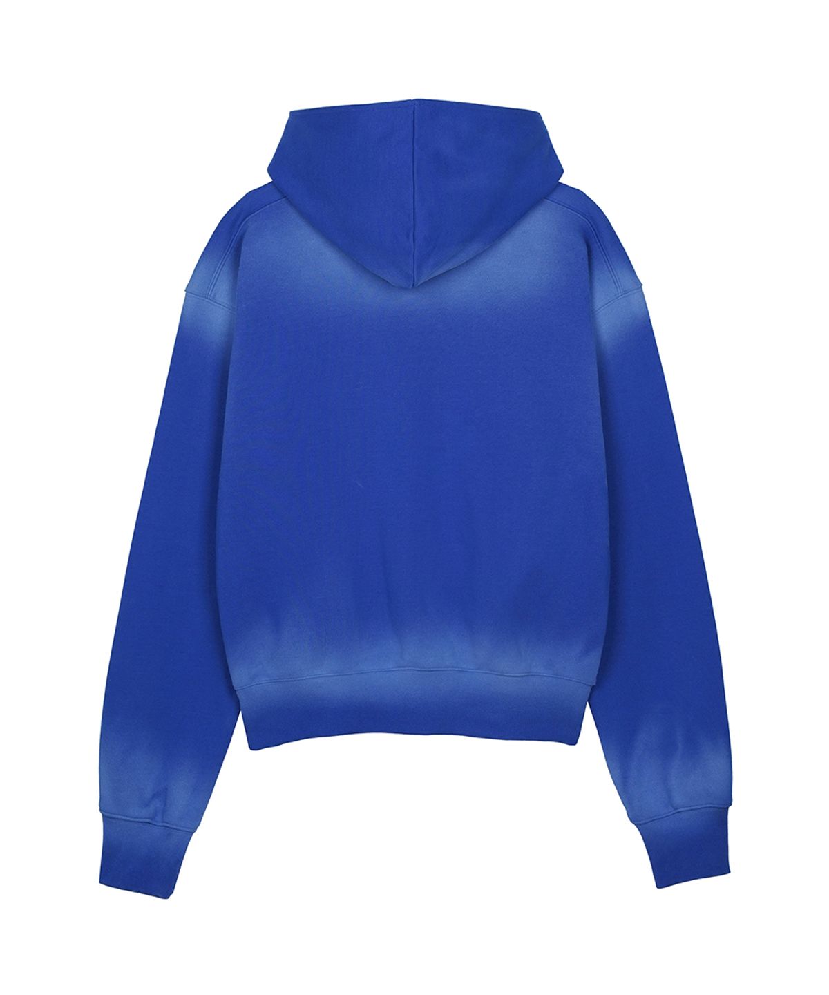 이예(YIYAE) Variation Spray Washed Crop Hoodie Blue