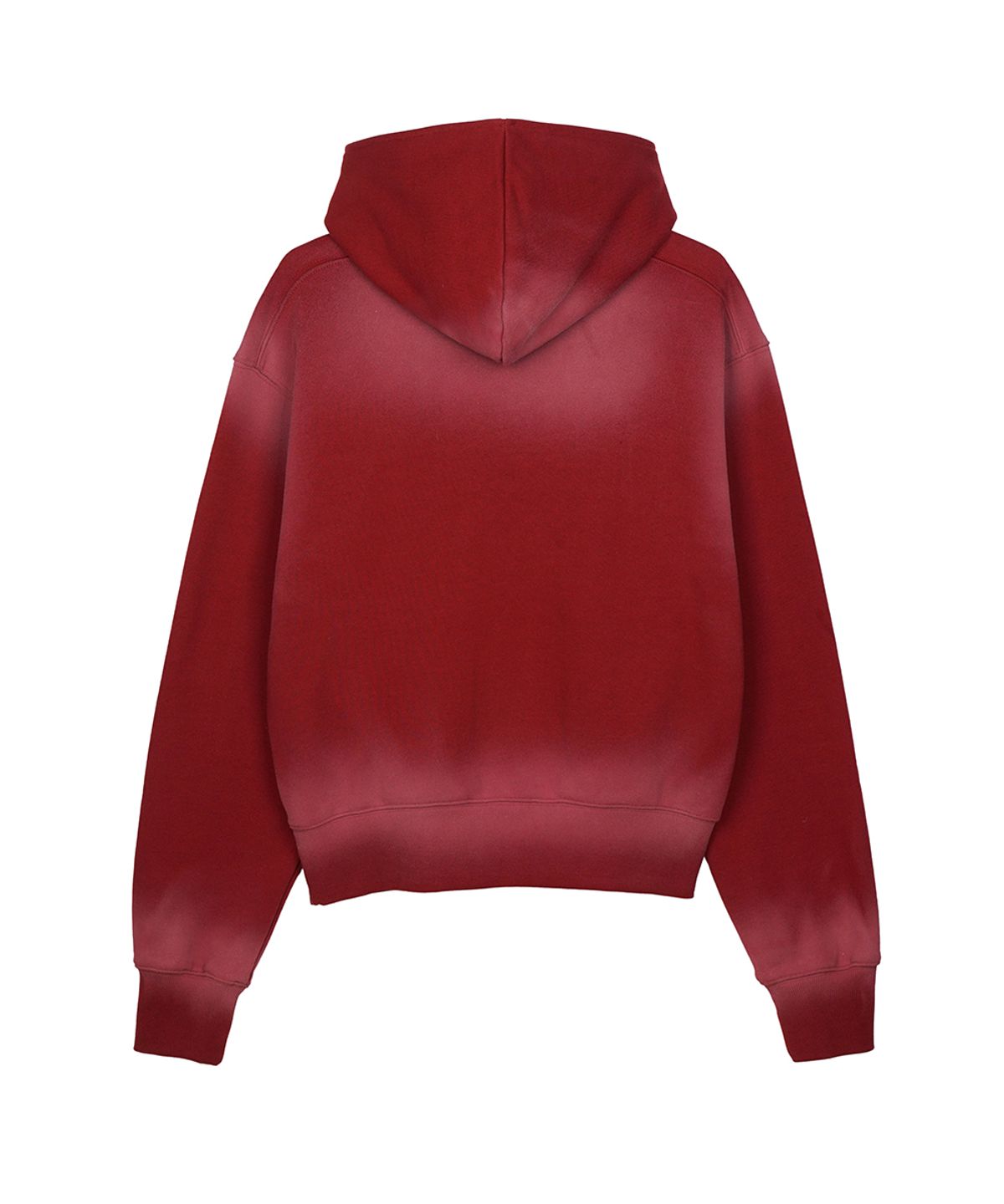 이예(YIYAE) Variation Spray Washed Crop Hoodie Wine
