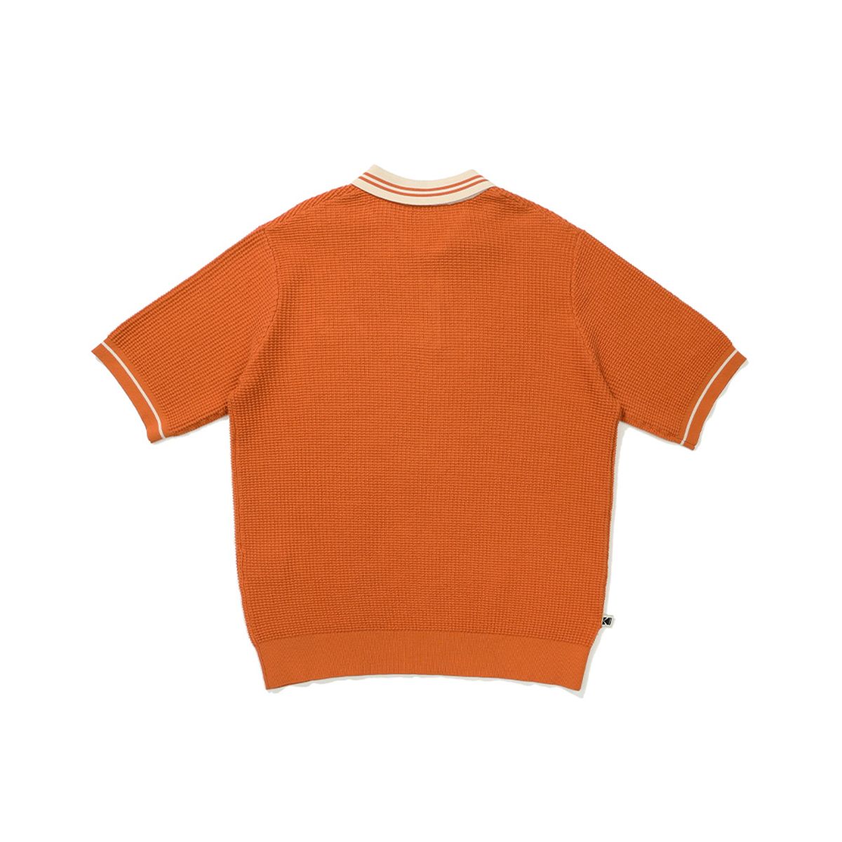 코닥(KODAK) 배색 포인트 카라 니트 ORANGE